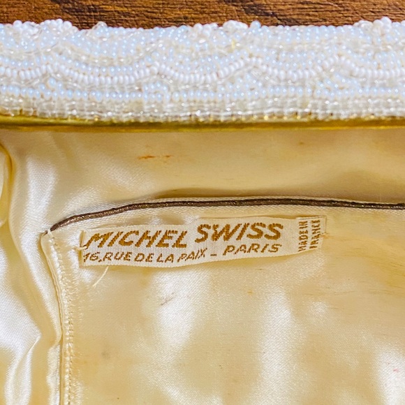 Vintage Michel Swiss Beaded Clutch Paris France - Picture 7 of 16